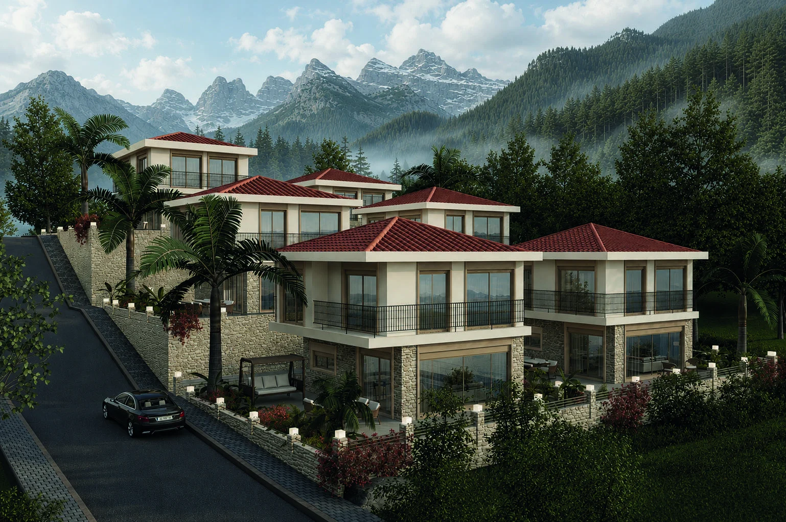 Altı villanın mimarisi